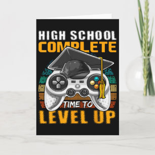 Tarjeta Graduación secundaria de videojuegos completos de 
