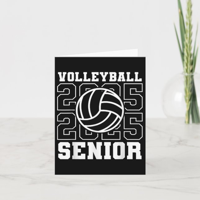 Tarjeta Graduación secundaria de Volleyball Mom 2025 (Anverso)