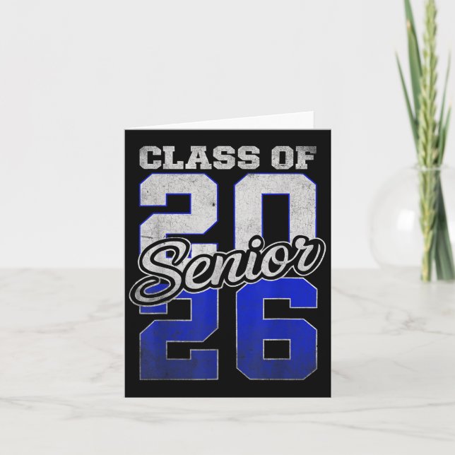 Tarjeta Graduación Senior 2026 Mi Último Primer Día De Cl  (Anverso)