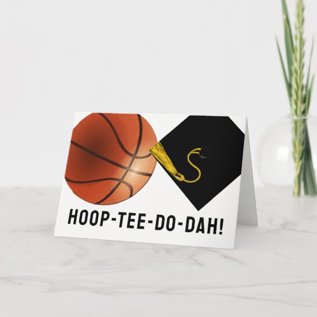 Tarjeta Graduación Senior de Baloncesto (Anverso)