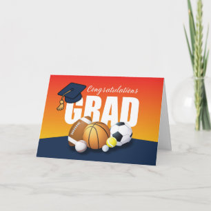 Tarjeta Graduación Todos Los Atletas Deportivos Felicitaci