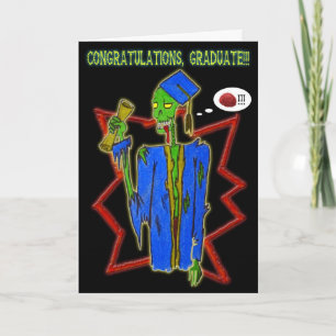 tarjeta graduada del zombi