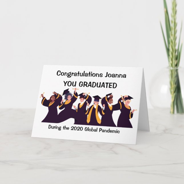 Tarjeta Graduada Graduada Graduada Tarjeta Gratuit (Anverso)