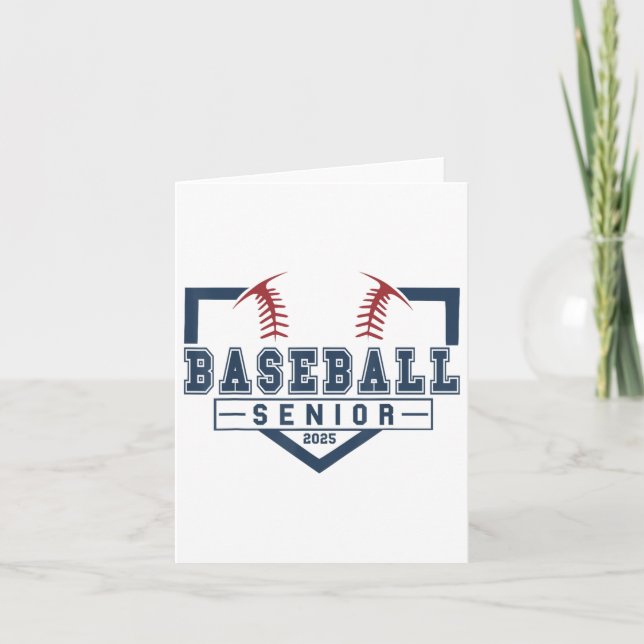Tarjeta Graduado 2025 Senior De Béisbol Nocturno (Anverso)