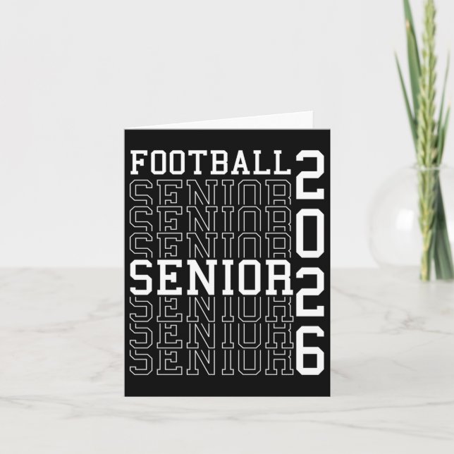 Tarjeta Graduado 2026 del Football Senior (Anverso)