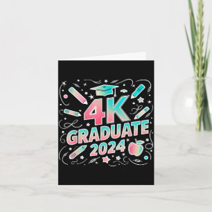 Tarjeta graduado 4k 2024 divertido graduación de jardín de