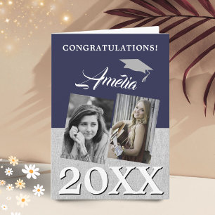 Tarjeta Graduado Azul de la Marina Rusa 2 Graduación de Fo