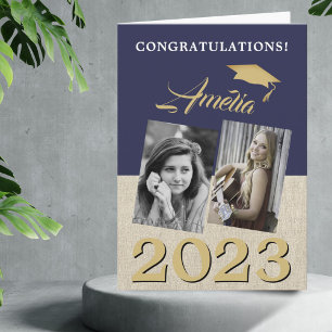 Tarjeta Graduado Azul de la Marina Rusa 2 Graduación de Fo