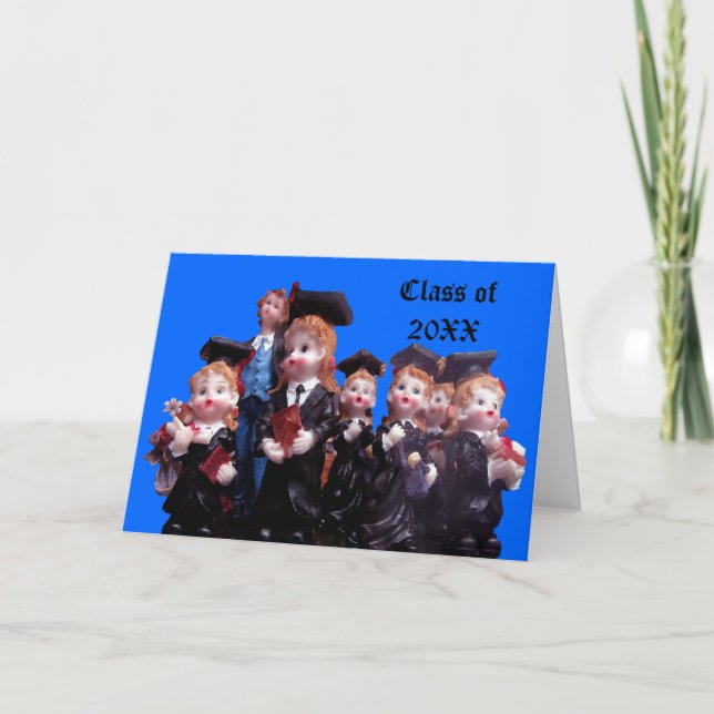 Tarjeta Graduado Clase de Figuras Porcelanas 20XX Foto (Anverso)