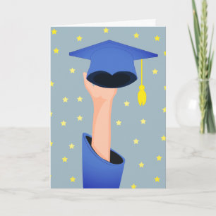 Tarjeta Graduado Con Gorra De Graduación De Estrella Amari