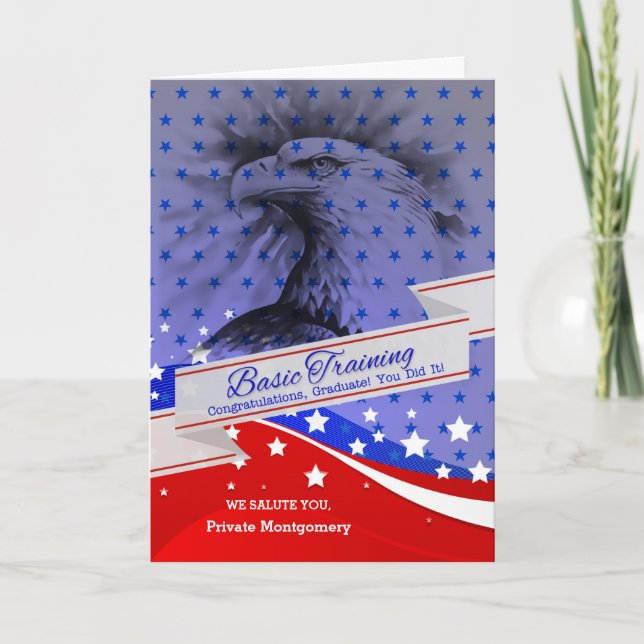 Tarjeta Graduado de formación básica águila americana (Anverso)
