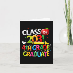 Tarjeta Graduado De Grado Cl De 2031 Último Día De Escuela