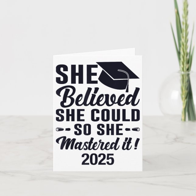 Tarjeta Graduado De Graduación De Maestría En 2025 (Anverso)