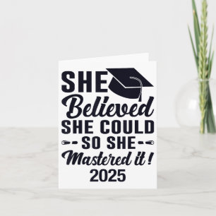 Tarjeta Graduado De Graduación De Maestría En 2025