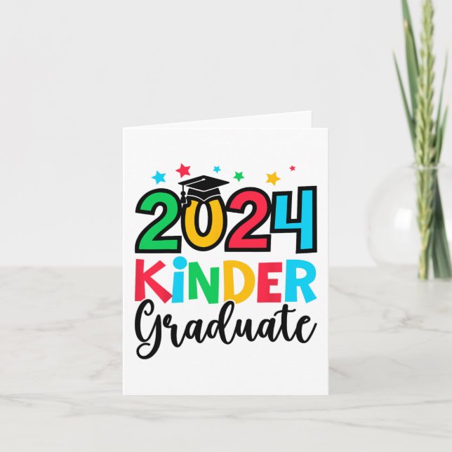 Tarjeta Graduado de jardines de infancia 2024 Regalos de g (Anverso)