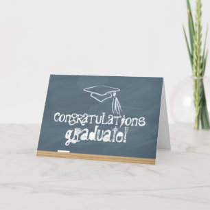 Tarjeta Graduado de la enhorabuena de la pizarra de la