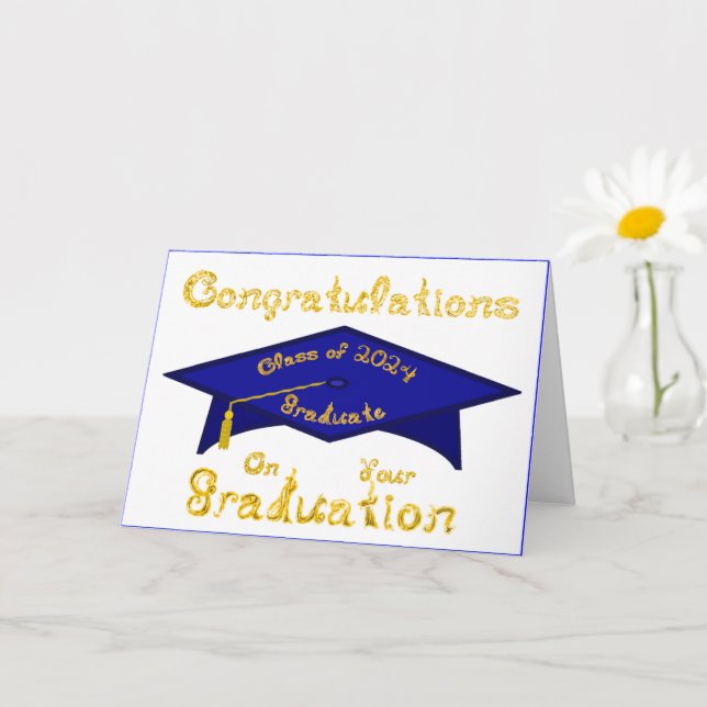 Tarjeta Graduado de licenciatura de la clase 2024 del Cabo (Planta pequeña)