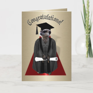 Tarjeta Graduado de Meerkat