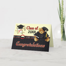 Tarjeta Graduado de Oso de Teddy 20XX - Personalizar inter