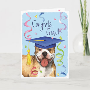 Tarjeta Graduado de Pit Bull