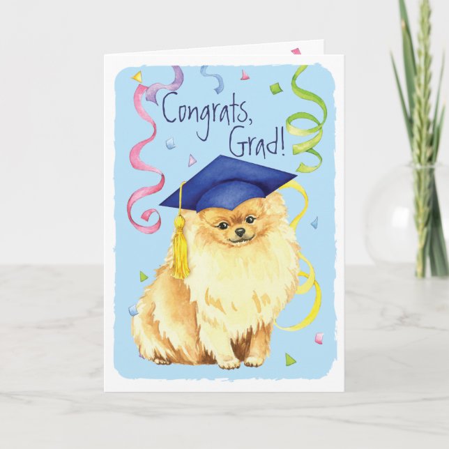 Tarjeta Graduado de Pomeranian (Anverso)