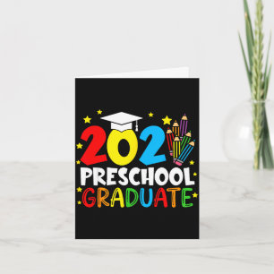 Tarjeta Graduado de preescolar 2026 graduado de prekín div