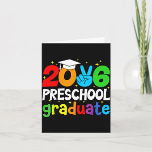 Tarjeta Graduado de preescolar 2026 graduado de prekín div