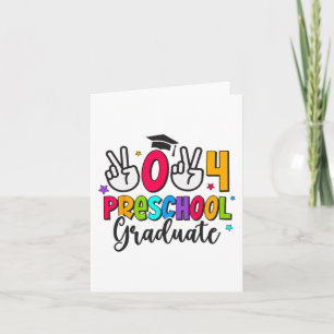Tarjeta Graduado De Preescolar El Último Día De Graduación