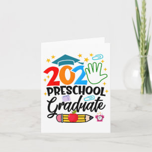 Tarjeta Graduado de Preescolar Graduado de Pre-K 2025 Grad