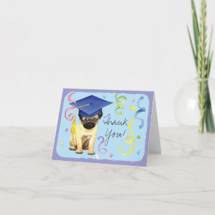 Tarjeta Graduado de pug