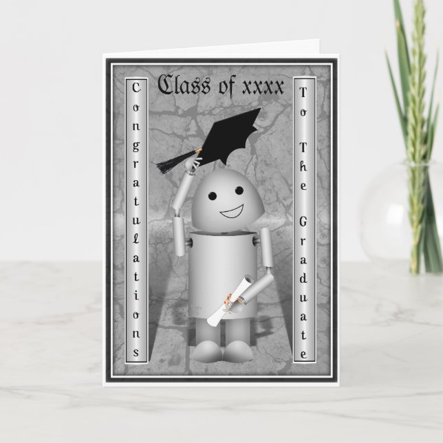 Tarjeta Graduado de Robo-x9 - Acaba de celebrarlo (Anverso)