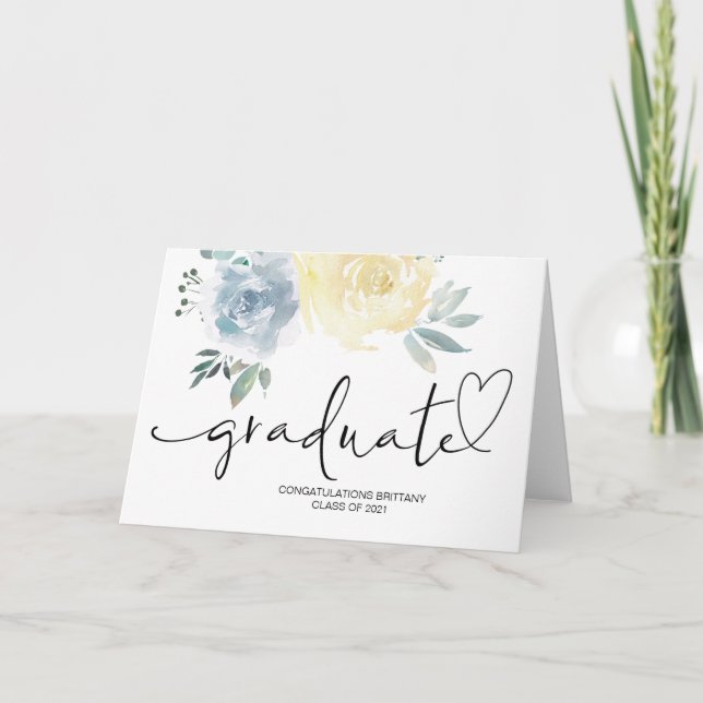 Tarjeta Graduado de secundaria regalo Idea College Grad Fl (Anverso)