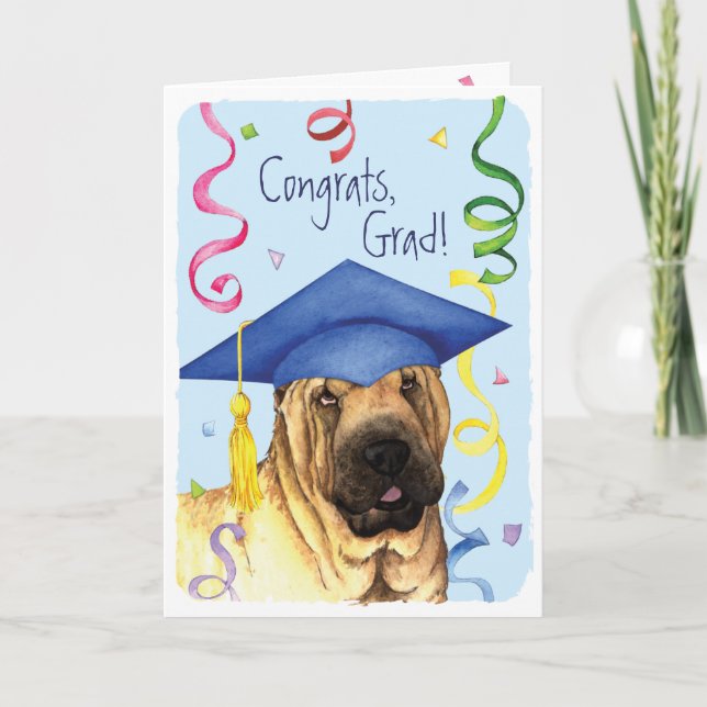 Tarjeta Graduado de Shar-Pei del chino (Anverso)