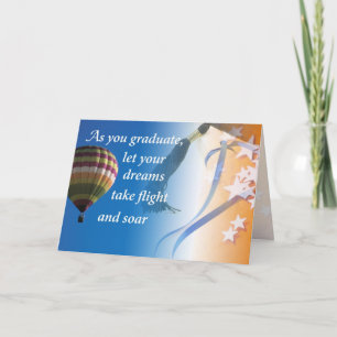 Tarjeta Graduado Deja que los sueños vuelen