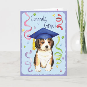 Tarjeta Graduado del beagle