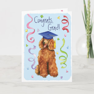 Tarjeta Graduado del caniche