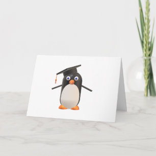 Tarjeta Graduado del pingüino