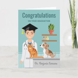 Tarjeta Graduado en Escuela de Veterinaria Felicitaciones
