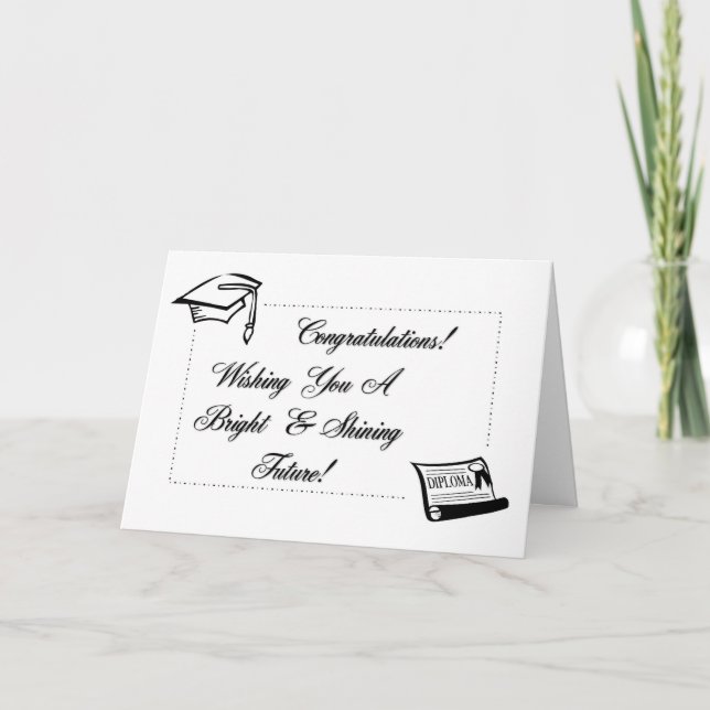 Tarjeta Graduado futuro brillante (Anverso)