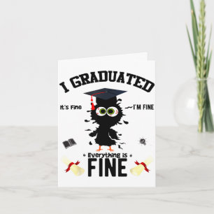 Tarjeta Graduado gallina divertida graduación clase gradua
