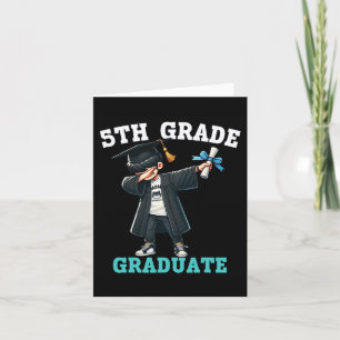 Tarjeta Graduado Grado Graduado De Niños De 5º Grado Dabbi