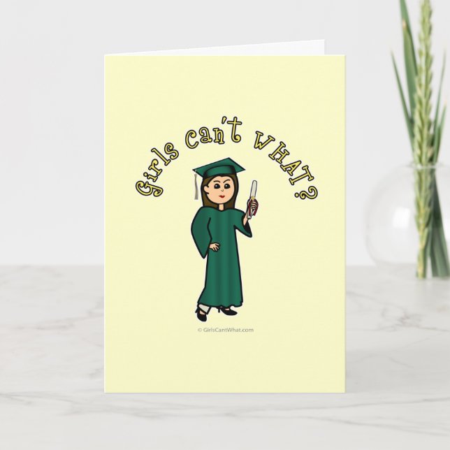 Tarjeta Graduado ligero en verde (Anverso)
