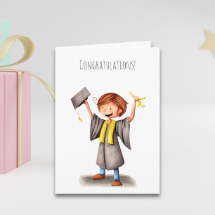 Tarjeta Graduado lindo celebrando la felicitación Personal