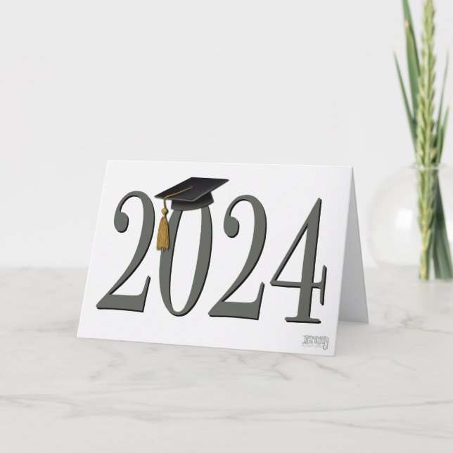 Tarjeta Graduado Moderno y Simple de Graduación 2024 (Anverso)