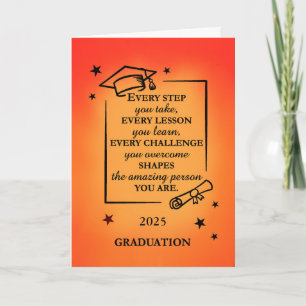Tarjeta Graduado Oferta Inspiradora y sol vibrante