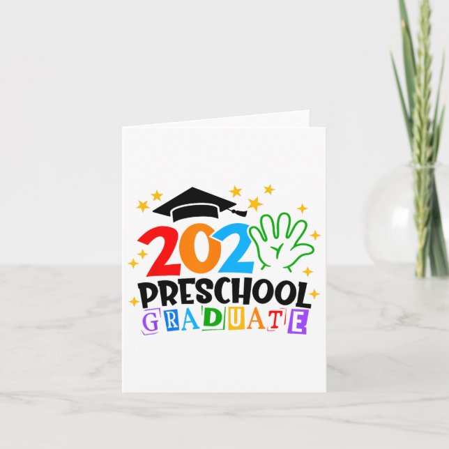 Tarjeta Graduado Preescolar 2025 Graduación Cl De 2025 Niñ (Anverso)