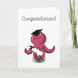 Tarjeta Graduado púrpura del pulpo