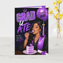 Graduado U Comió Clase de 2026 Mujer Negra Morado 