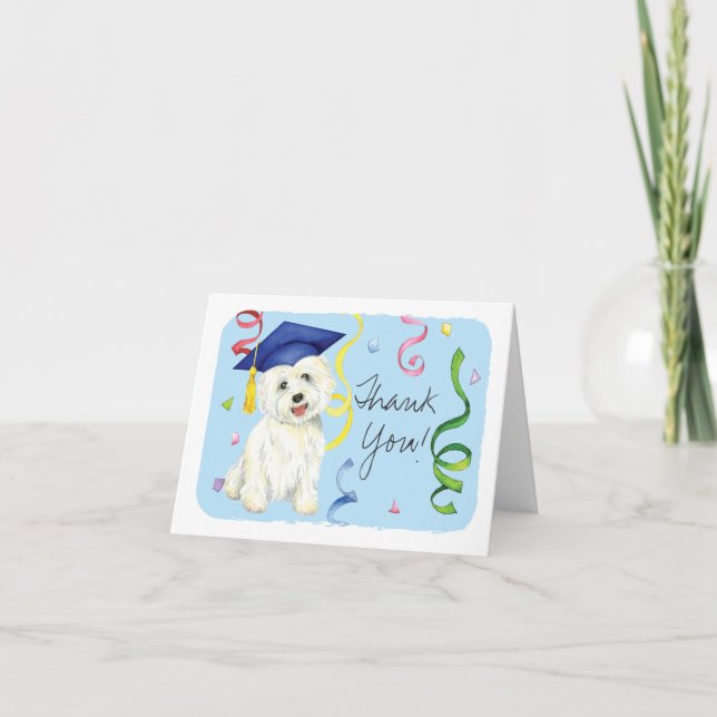 Tarjeta Graduado Westie (Anverso)