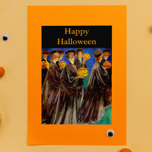 Tarjeta Graduados de Halloween Witch College